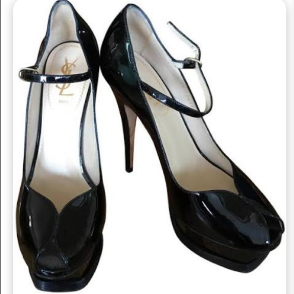 Authentic YSL Yves St Laurent MaryJane platform👠